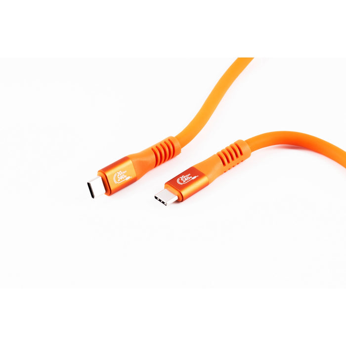 EAN 4250696658498 - Flexline FL31-77037 cable USB USB 3.2 Gen 2x2 2 m USB C 20 Gbit/s 240 W Naranja imagen 4