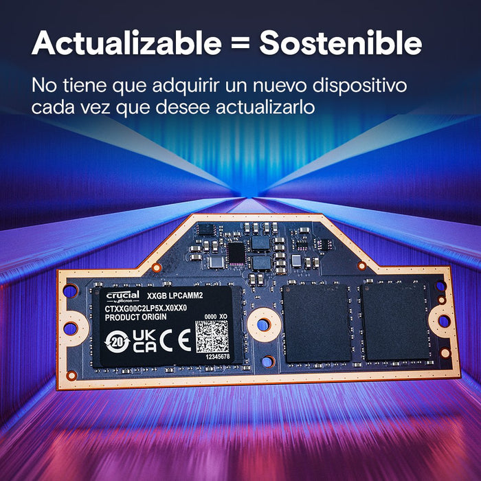 EAN 649528945501 - Crucial CT32G75C2LP5X módulo de memoria 32 GB 1 x 32 GB LPDDR5X 7500 MT/s 262-pin LPCAMM2 imagen 3