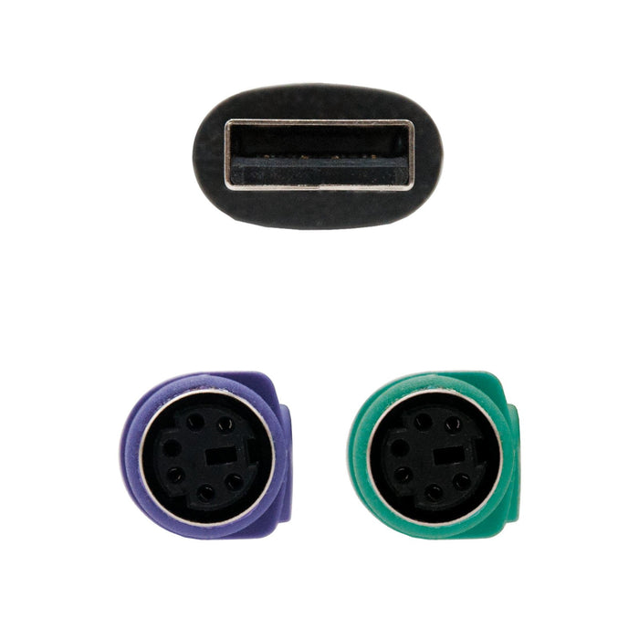 EAN 8433281003903 - Nanocable 10.03.0101 cable ps/2 0,15 m 2x 6-p Mini-DIN USB A Negro imagen 2