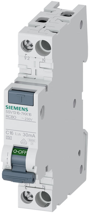 EAN 4001869557892 - Siemens 5SV1316-7KK16 corta circuito Residual-current device with overcurrent protection (RCBO) Tipo A 2 imagen 1