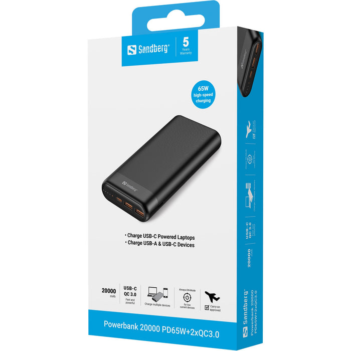 EAN 5705730420627 - Sandberg 420-62 batería externa Ión de litio 20000 mAh Negro imagen 5