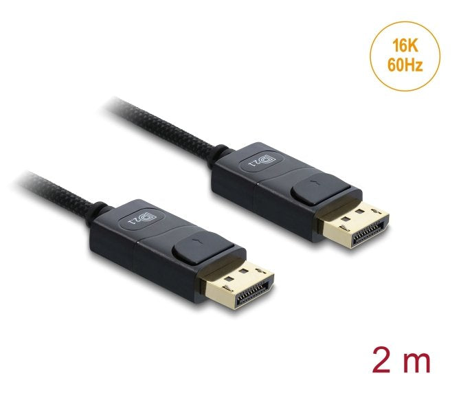 EAN 4043619816729 - DeLOCK 81672 cable DisplayPort 2 m Negro imagen 2