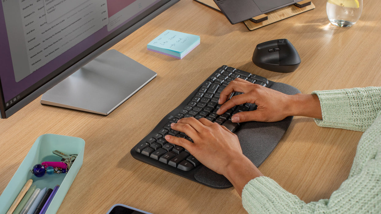 EAN 5099206117334 - Logitech Wave Keys teclado Oficina RF Wireless + Bluetooth QWERTZ Suizo Grafito imagen 8