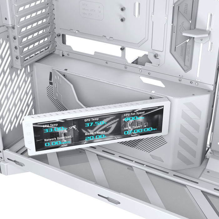EAN 4711636579032 - ASUS ROG CRONOX GR801 CURVE TG ARGB WHITE Midi Tower Blanco imagen 11