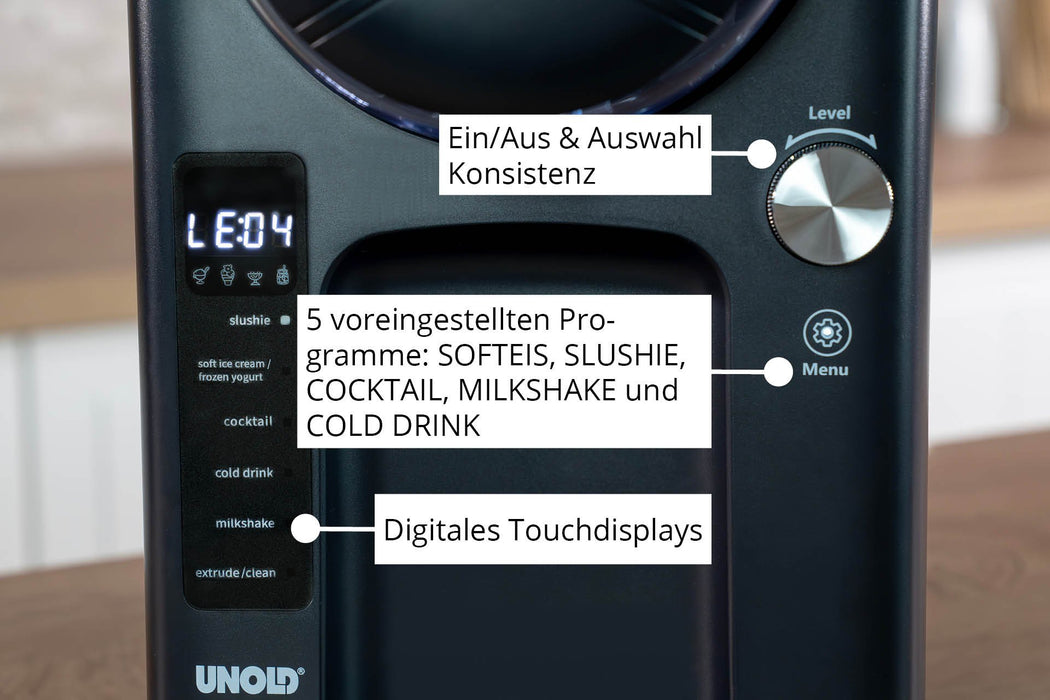 EAN 4011689489563 - Unold 2in1-Slush und Softeismaschine Sofie 48956 1400 L 150 W Negro imagen 5