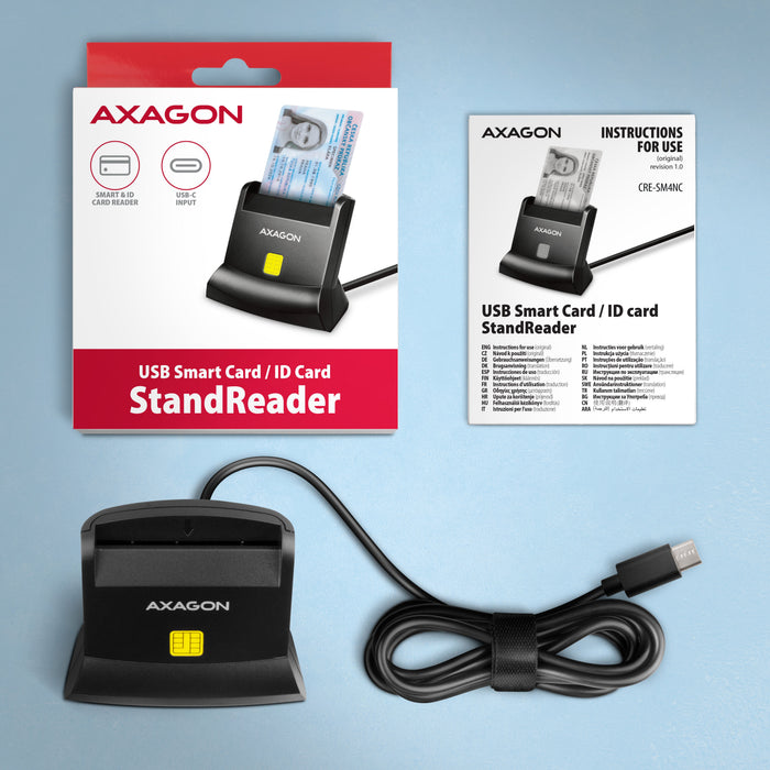 EAN 8595247909947 - Axagon CRE-SM4NC lector de tarjeta inteligente Interior USB USB 2.0 Negro imagen 5