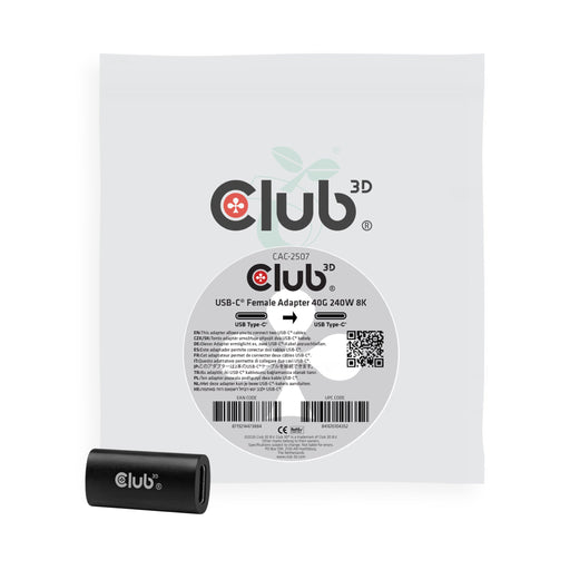 EAN 8719214473884 - CLUB3D CAC-2507 cable USB USB4 Gen 3x2 USB C 40 Gbit/s Negro imagen 1