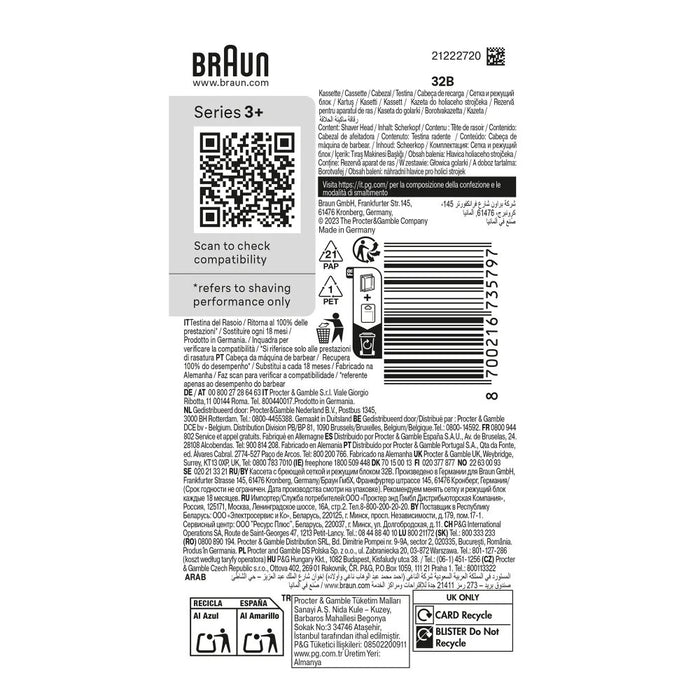 EAN 8700216735797 - Braun Series 3 735797 accesorio para maquina de afeitar Cabezal para afeitado imagen 2