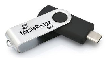EAN 4260664879459 - MediaRange MR1952 unidad flash USB 32 GB USB Tipo C 3.2 Gen 1 (3.1 Gen 1) Negro, Plata imagen 1