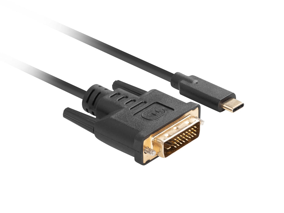 EAN 5901969436853 - Lanberg CA-CMDV-10CU-0018-BK adaptador de cable de vídeo 1,8 m USB Tipo C DVI-D Negro imagen 3