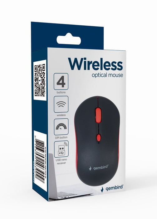 EAN 8716309103909 - Gembird WIRELESS OPTICAL MOUSE MUSW-4B-03-R 1600DP - Maus ratón Oficina Ambidextro RF inalámbrico Óptico  imagen 2