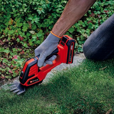EAN 4006825652710 - Einhell GE-CG 18/100 tijera de césped inalámbrica 8 mm 18 V Ión de litio Negro, Rojo imagen 2