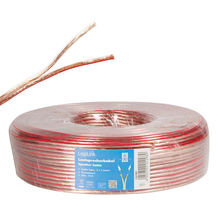 EAN 4052792012989 - LogiLink CA1081 cable de audio 50 m Transparente imagen 4