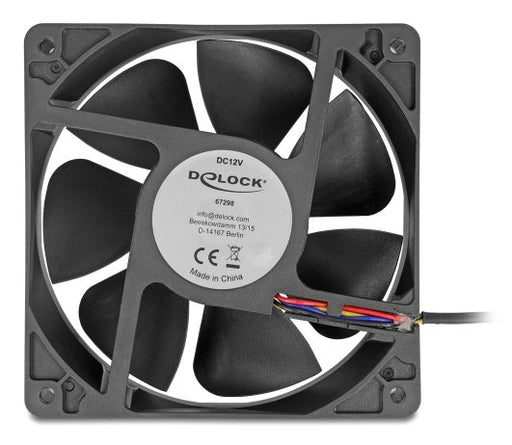EAN 4043619672981 - DeLOCK 67298 sistema de refrigeración para ordenador Carcasa del ordenador Ventilador 12 cm Negro 1 pieza imagen 1