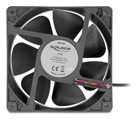 EAN 4043619672981 - DeLOCK 67298 sistema de refrigeración para ordenador Carcasa del ordenador Ventilador 12 cm Negro 1 pieza imagen 1