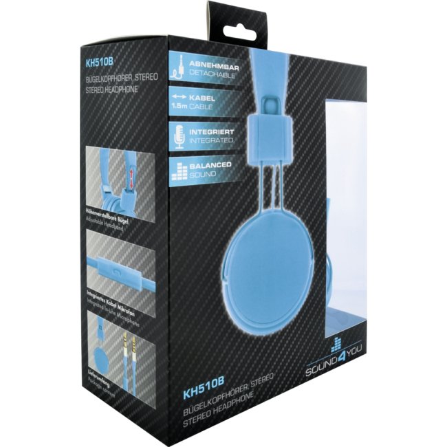 EAN 4004005022841 - Schwaiger KH510B 511 Auriculares Alámbrico Diadema Azul imagen 5
