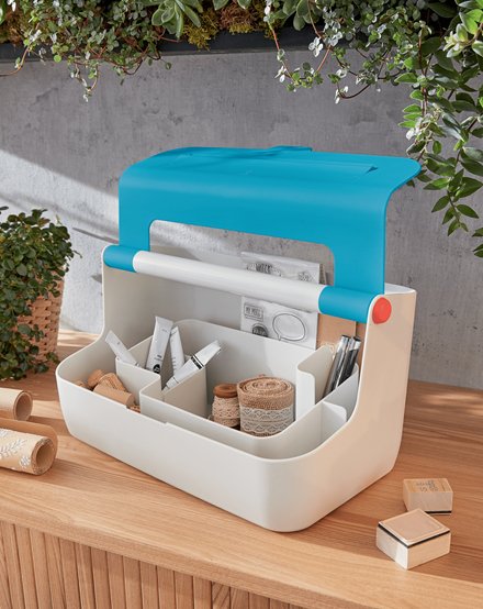 EAN 4002432126200 - Leitz 61250061 caja de almacenaje Rectangular Acrilonitrilo butadieno estireno (ABS) Azul, Blanco imagen 3