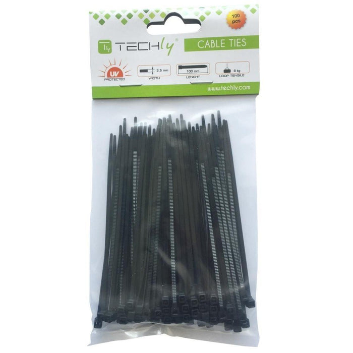 EAN 8057685306370 - Techly 200 x 2.5mm presilla Nylon Negro 100 pieza(s) imagen 2