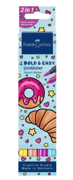 EAN 4005401648178 - Faber-Castell 164817 marcador 4 pieza(s) Beige, Azul, Rosa, Amarillo imagen 1