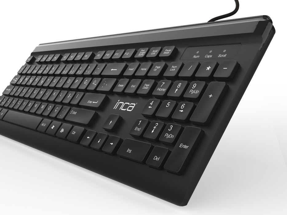 EAN 8681949011498 - Inca IMK-377 teclado Ratón incluido Oficina USB Turco Negro imagen 2