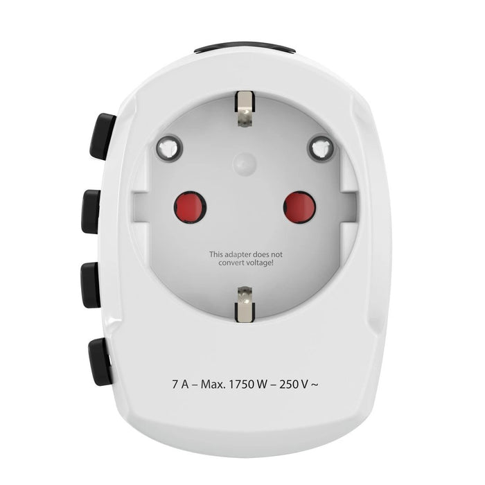 EAN 4047443560421 - Hama World Travel Pro adaptador de enchufe eléctrico Universal Tipo F Blanco imagen 4
