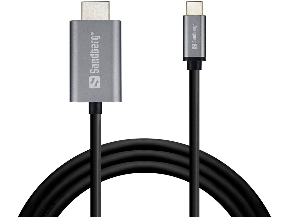 EAN 5705730136214 - Sandberg 136-21 adaptador de cable de vídeo USB Tipo C Plata imagen 1