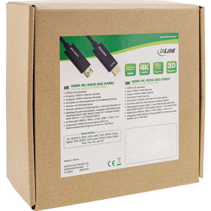 EAN 4043718311194 - InLine 17540O cable HDMI 40 m HDMI tipo A (Estándar) Negro imagen 2
