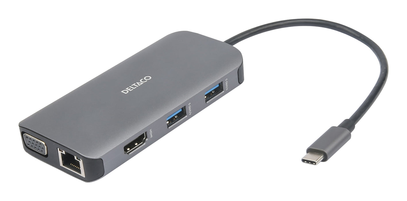 EAN 7333048060600 - Deltaco USBC-HDMI25 base para portátil y replicador de puertos USB Tipo C Gris imagen 1