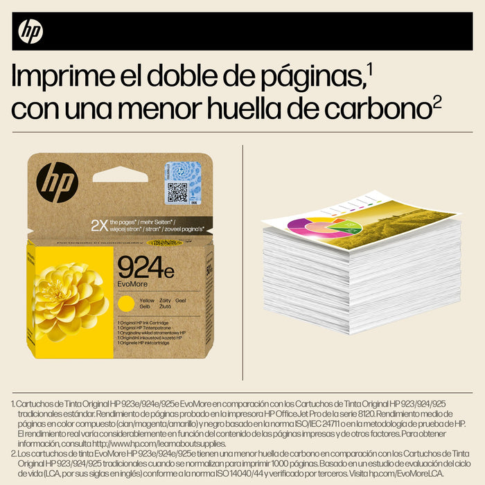 EAN 0196786147487 - HP 924e EvoMore Yellow Original Ink Cartridge cartucho de tinta 1 pieza(s) Alto rendimiento (XL) Amarillo imagen 4