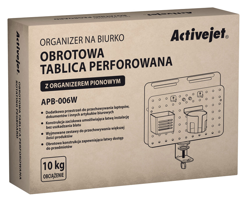 EAN 5901443392682 - Activejet APB-006W organizador de cables Escritorio Jaula para cables Blanco, Gris imagen 3