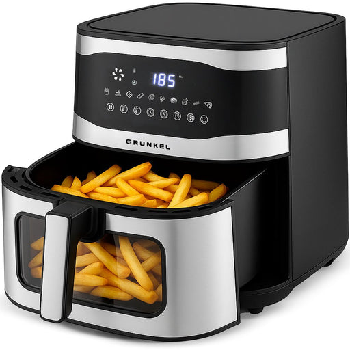 EAN 8426156019017 - Grunkel MAXYSTEELFRYER freidora Sencillo 9 L Independiente 2200 W Freidora de aire caliente Negro, Acero  imagen 1