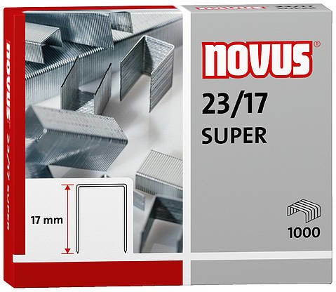 EAN 4009729003404 - Novus 23/17 SUPER Paquete de grapas 1000 grapas imagen 1