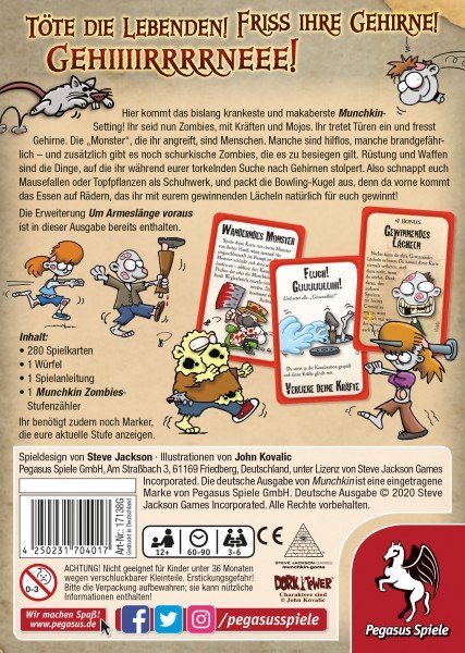 EAN 4250231704017 - Pegasus Munchkin Zombies 1+2 Juego De Cartas Táctico imagen 4