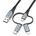 EAN 6922794752863 - Vention CQJHG cable de teléfono móvil Gris, Negro 1,5 m USB A Lightning + micro-USB B + USB C imagen 3