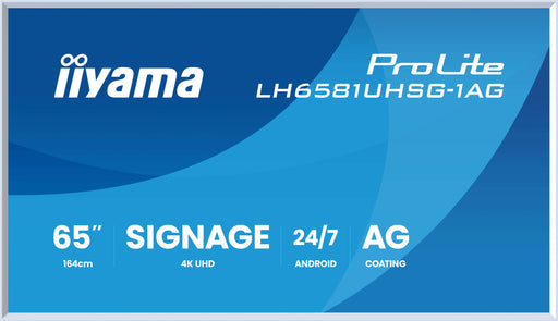 EAN 4948570125623 - iiyama LH6581UHSG-1AG pantalla de señalización Pantalla plana para señalización digital 163,8 cm (64.5")  imagen 2