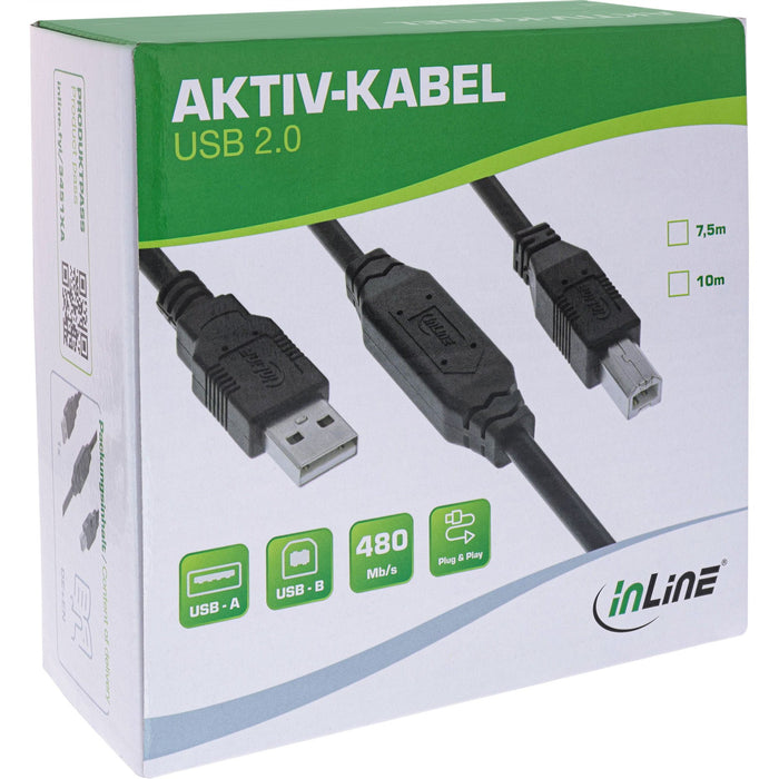 EAN 4043718332977 - InLine 34516A cable USB USB 2.0 7,5 m USB A Mini-USB B 0,48 Gbit/s Negro imagen 3