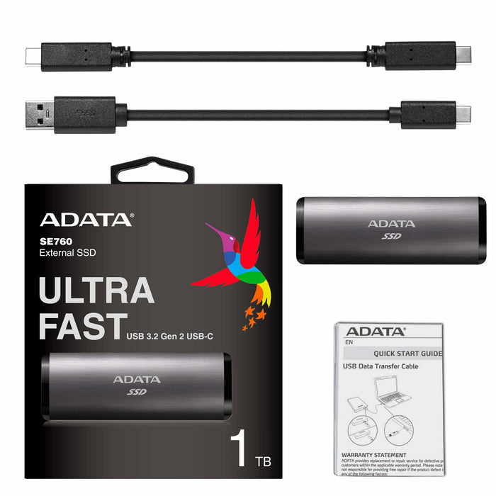 EAN 4710273772738 - ADATA SE760 1 TB USB Tipo C 3.2 Gen 2 (3.1 Gen 2) Titanio imagen 6