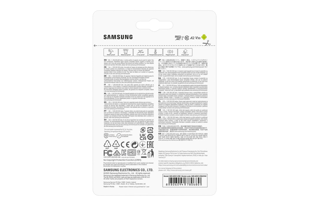 EAN 8806094780680 - Samsung MB-MD512S 512 GB MicroSDXC UHS-I Clase 10 imagen 4