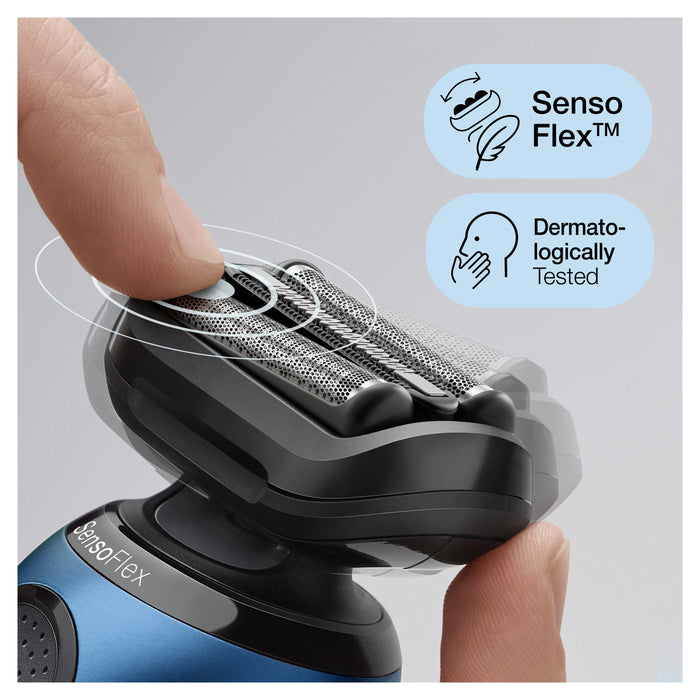 EAN 4210201432906 - Braun Series 6 61-B1000s Máquina de afeitar de láminas Negro, Azul imagen 2