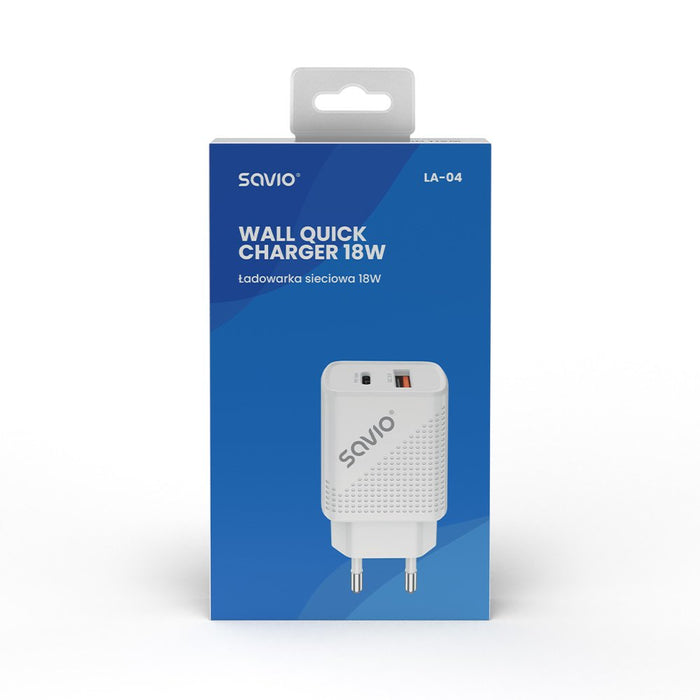 EAN 5901986046790 - Savio LA-04 USB Type A & Type C Quick Charge Power Delivery 3.0 Indoor Smartphone, Tableta Blanco Carga r imagen 8