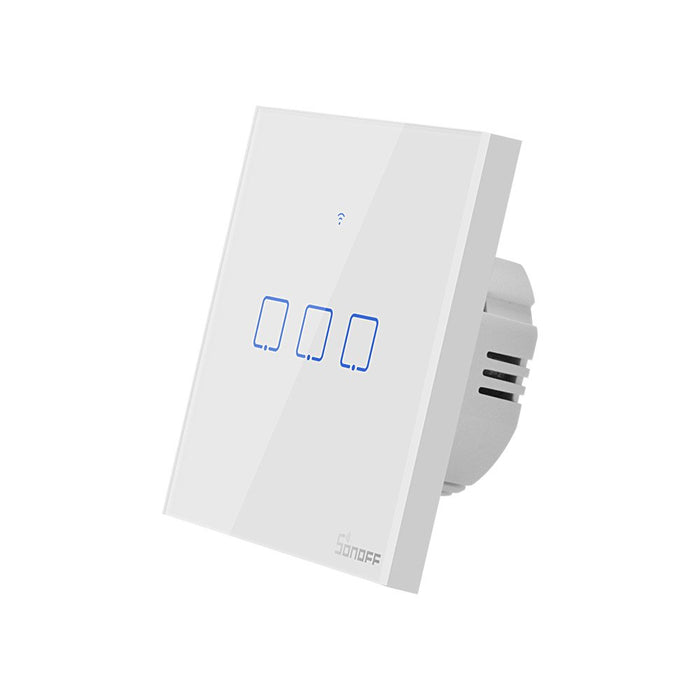 EAN 6920075725230 - Sonoff T0EU3C interruptor de luz Vidrio templado, Policarbonato (PC) Blanco imagen 4