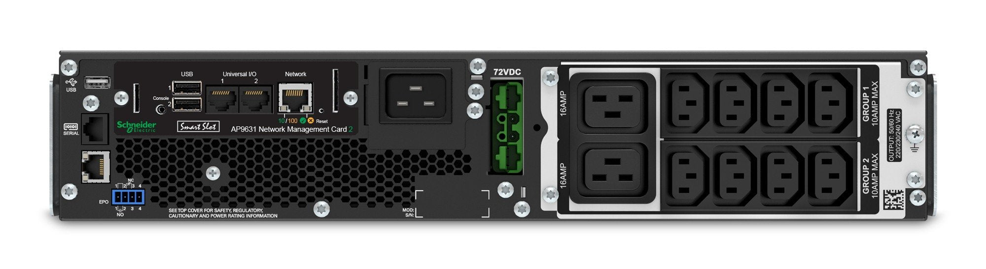 EAN 0731304327561 - APC SRT2200RMXLI-NC sistema de alimentación ininterrumpida (UPS) Doble conversión (en línea) 2,2 kVA 1980 imagen 2