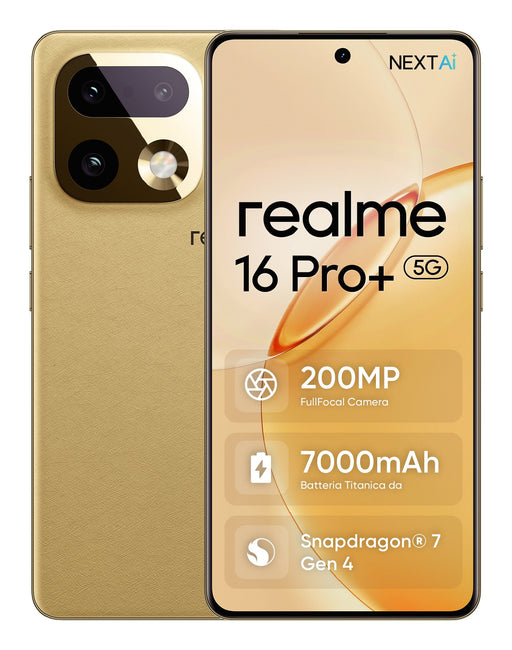 EAN 6941764482906 - realme 16 Pro+ 17,3 cm (6.8") 5G USB Tipo C 12 GB 512 GB 7000 mAh Oro imagen 2