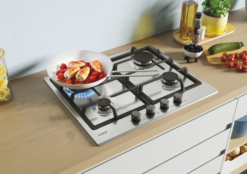 EAN 8016361967038 - Candy Idea CHG6BR4WX Acero inoxidable Integrado 60 cm Encimera de gas 4 zona(s) imagen 3