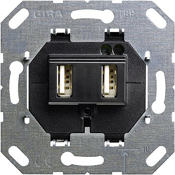EAN 4010337084655 - GIRA 235900 toma de corriente 2x USB Metálico imagen 1