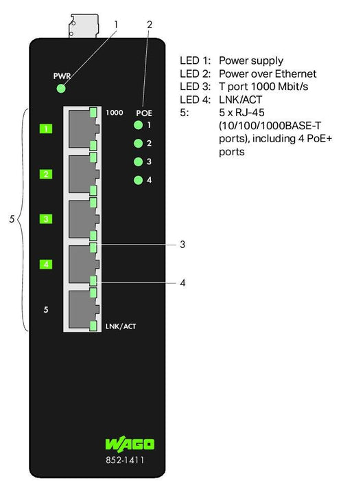 EAN 4055143727167 - Wago 852-1411 switch Negro imagen 2