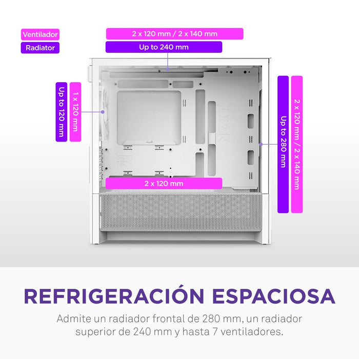 EAN 5056547207971 - NZXT H9 H3 Flow Midi Tower Blanco imagen 5