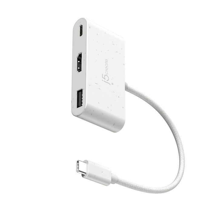 EAN 4712795087505 - j5create JCA379EW-N hub de interfaz USB Tipo C 5000 Mbit/s Blanco imagen 1