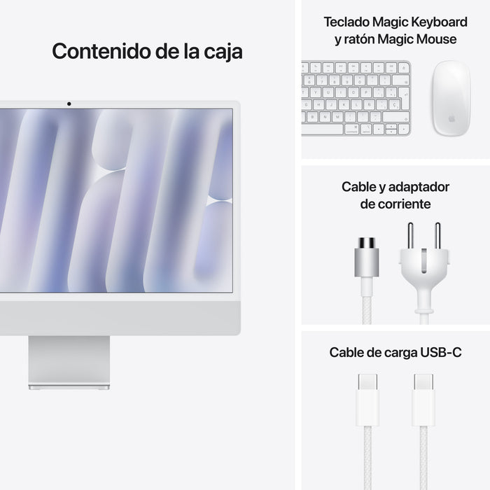EAN 0195949925535 - Apple iMac Apple M M4 59,7 cm (23.5") 4480 x 2520 Pixeles PC todo en uno 24 GB 512 GB SSD macOS Sequoia W imagen 9