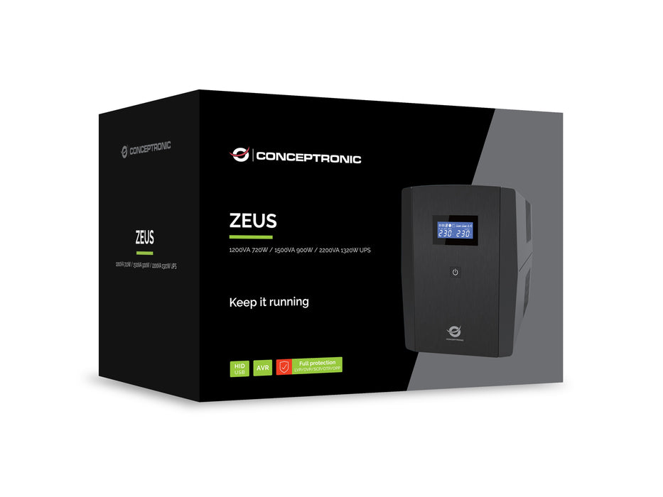 EAN 4015867241660 - Conceptronic ZEUS04G sistema de alimentación ininterrumpida (UPS) Línea interactiva 2,2 kVA 1320 W 4 sali imagen 6